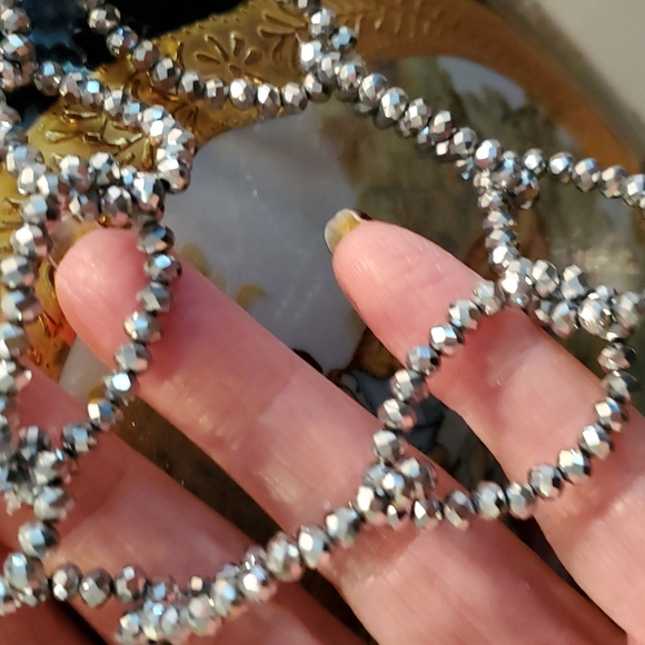 Double 'SPARKLY" beads boho necklace Very Elegant - Picture 4 of 8